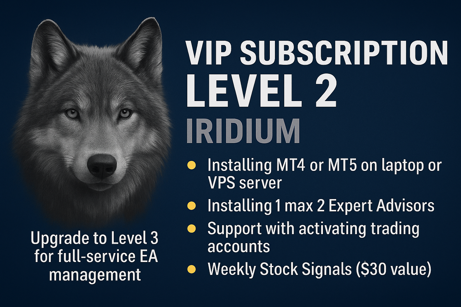 Iridium tier – Cyber Wolfdog Trading Patreon