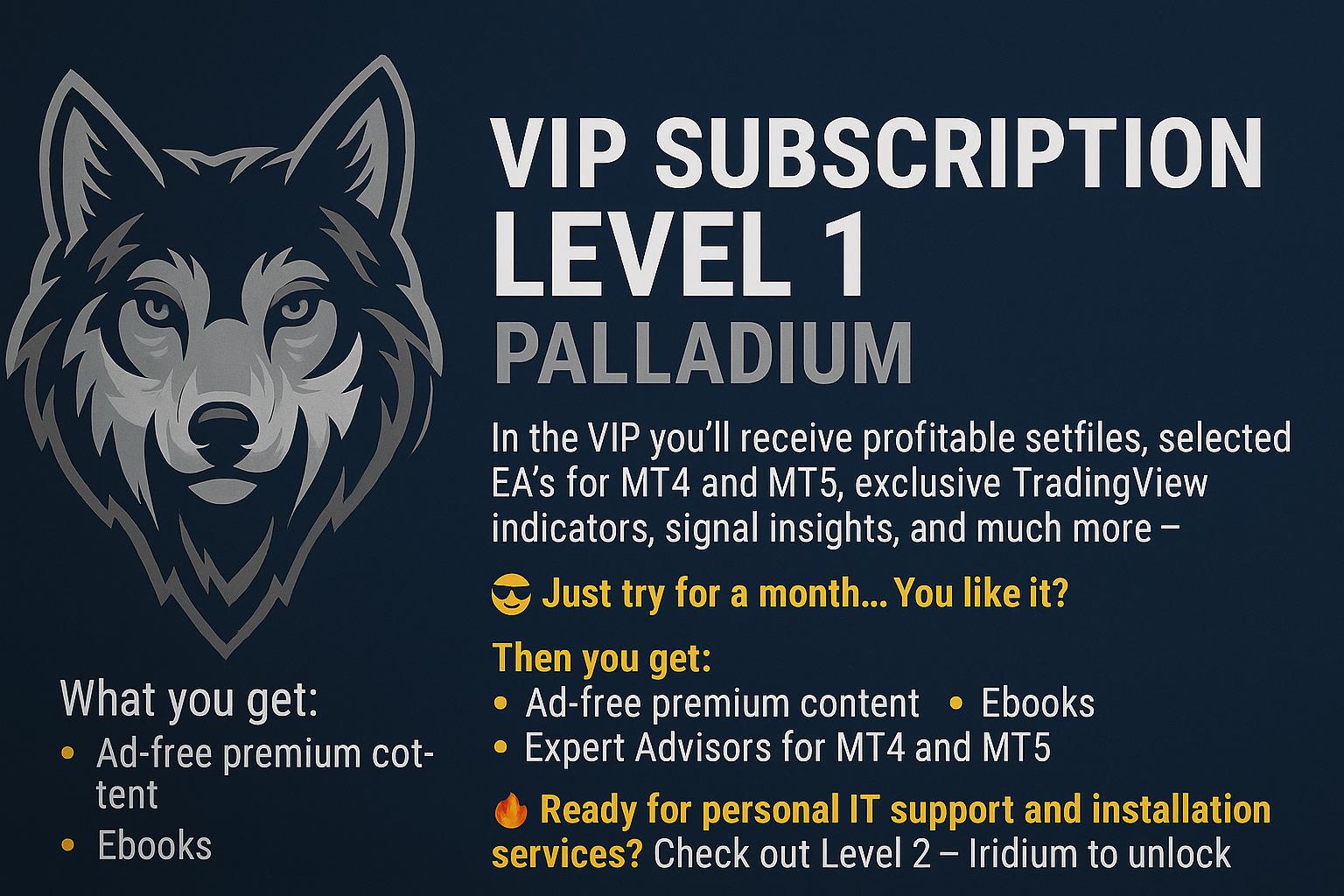 Palladium tier – Cyber Wolfdog Trading Patreon